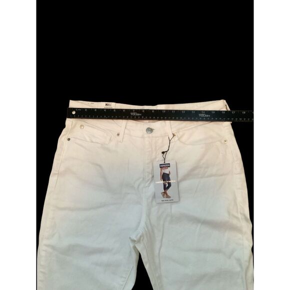 Levi’s Denizen White Denim Mid Rise Capri Stretch Jeans Size 16 W33 NEW - Picture 3 of 8